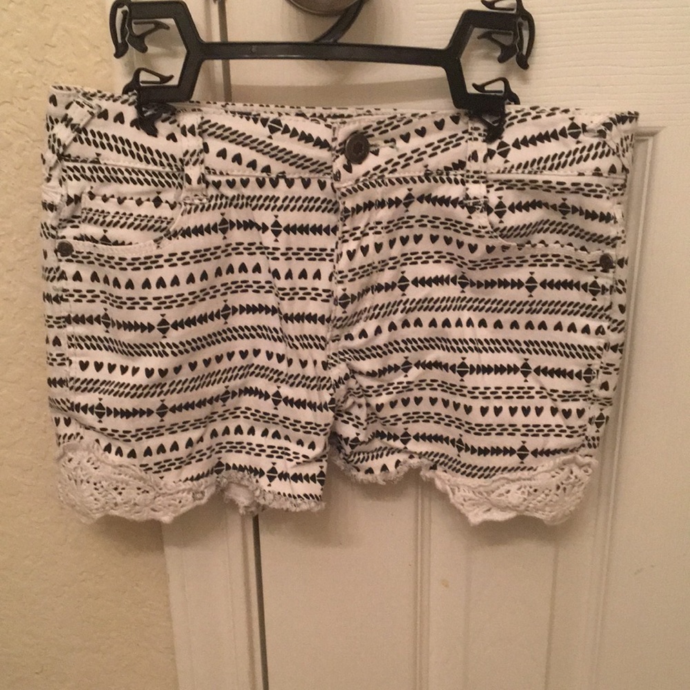 Black and White Pattern Shorts